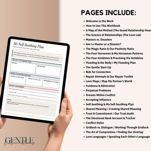 Gottman Method Couples Therapy Workbook, Relationship Counseling Printable, Marriage Communication and Conflict Resolution Tool image 3