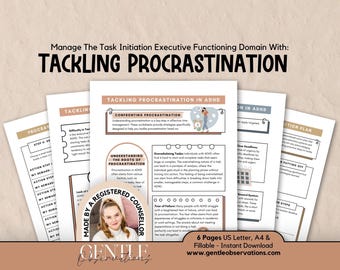 Procrastination Planner: ADHD Executive Dysfunction Sheets (Digital Download)