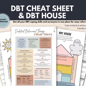 DBT Therapy Mega Bundle, Worksheets, Flashcards, Journal (Digital Download) image 5