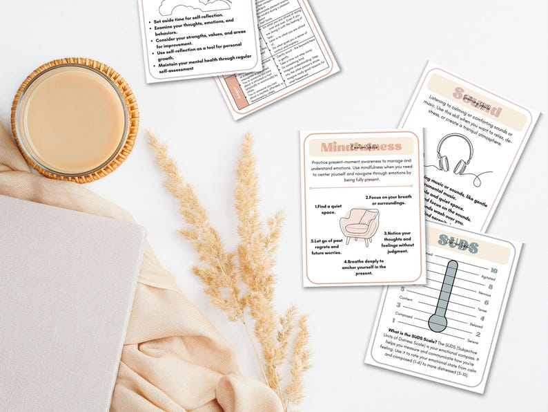 Schema Therapy Coping Skill Cards Include: DBT Skills, Somatic Therapy, Reparenting Scripts, Goal Setting, Journal Prompts, Breathing & More image 5