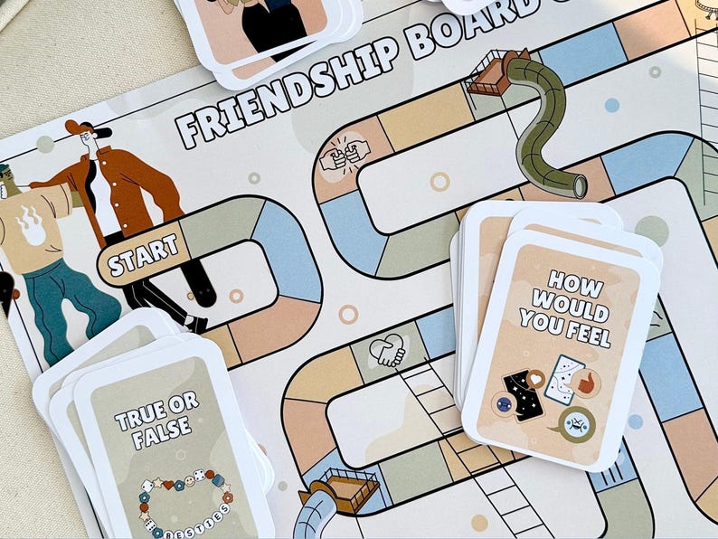 Juego de mesa de habilidades sociales y amistad para niños, aprendizaje socioemocional, comunicación asertiva, resolución de conflictos, terapia de grupo y relaciones saludables. imagen 4