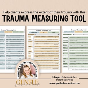 Complex Trauma Communication Tool & Trauma Therapy Assessment for Counseling,  Processing C-PTSD Worksheets, Trauma Reaction Worksheets