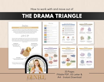 The Drama Triangle Workbook for Relationship Couples Counseling, Relationship Worksheets for Couples Therapy & Mental Health Professionals