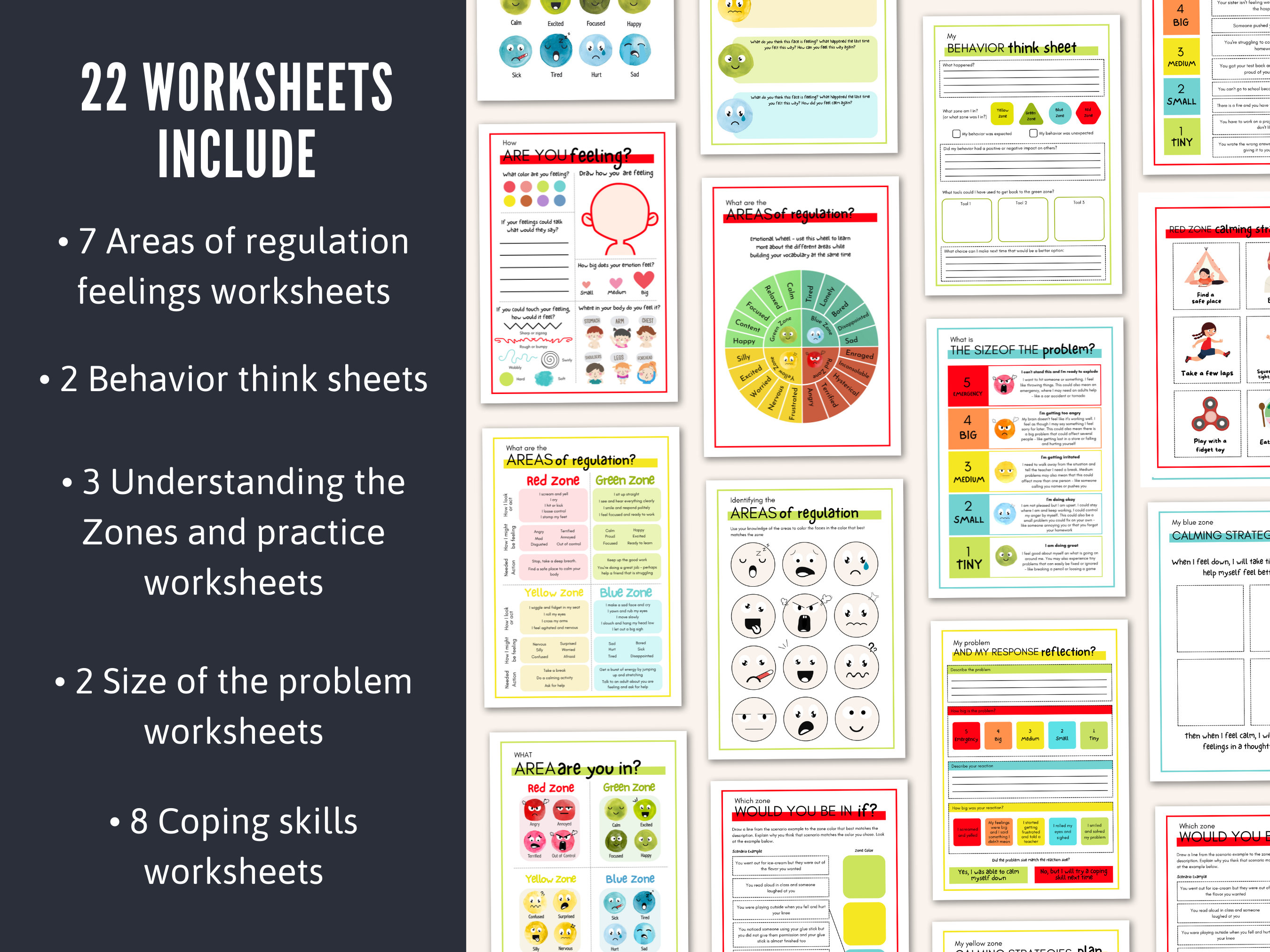 Zones of Regulation Bulletin Board Bundle Zones of Regulation Etsy