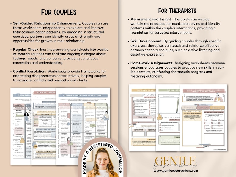 Couples Therapy Workbook: Communication Styles, Boundary Setting - Digital Download image 12
