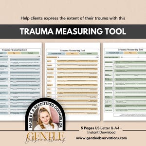 Complex Trauma Communication Tool & Trauma Therapy Assessment for Counseling, Processing C-PTSD Worksheets, Trauma Reaction Worksheets image 1