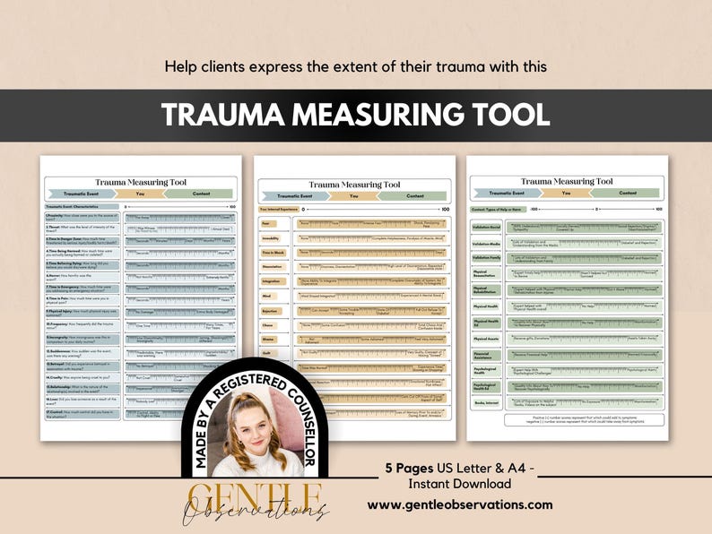 Complex Trauma Communication Tool & Trauma Therapy Assessment for Counseling, Processing C-PTSD Worksheets, Trauma Reaction Worksheets image 1