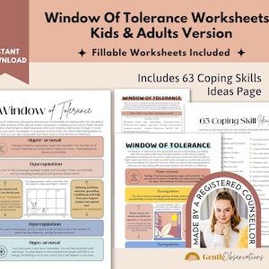 Trauma Therapy Worksheets Bundle, PTSD, Coping Skills (Digital Download) image 4