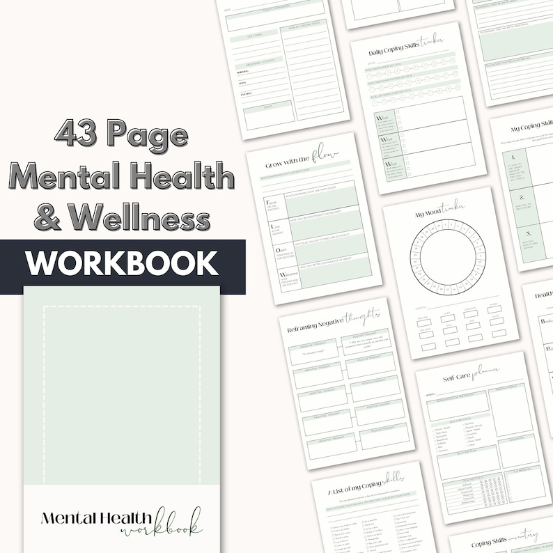 Printable Mental Health Planner Self-esteem Workbook | Etsy