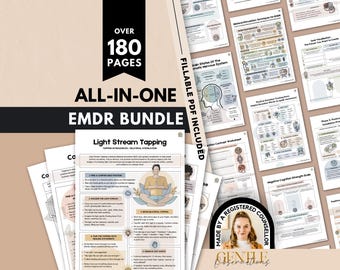 EMDR Bundle For Therapists, 8 Phase EMDR Workbook, EMDR Sheets, Guides & Scripts,  emdr Therapy Office Forms, emdr Counseling Tools, Tapping
