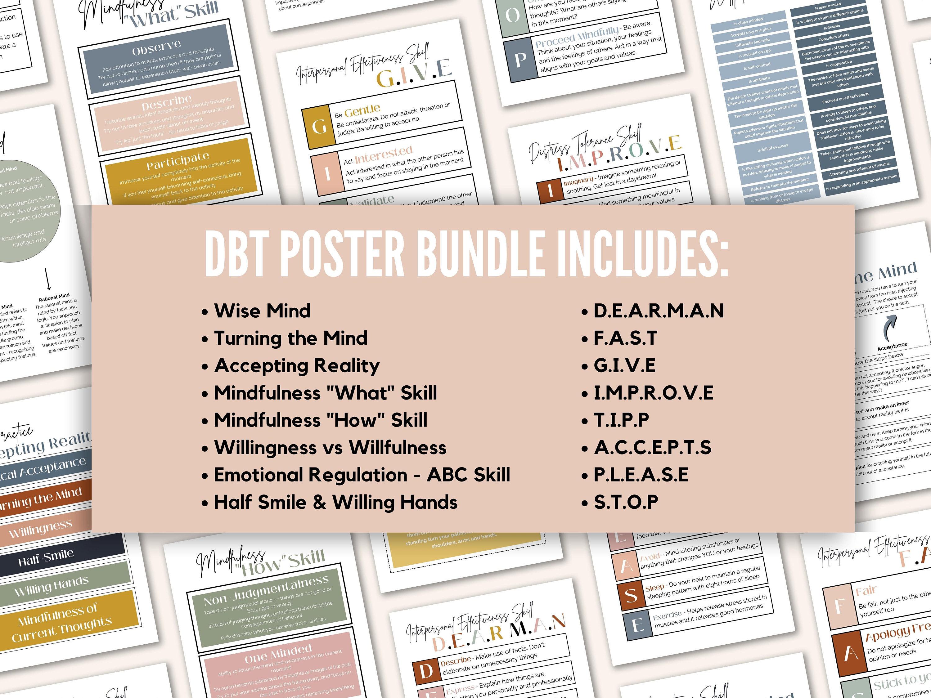 DBT Skills Poster Bundle, Therapy Office Decor (digital Download) - Etsy