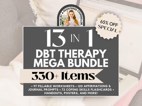 DBT Mega Bundle DBT Workbook DBT skills, Therapy Worksheets, Group Therapy, dbt cheat sheets, Window of Tolerance, dbt Journal Prompt Cards