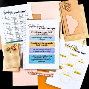 Solution Focused Therapy Worksheets, SFBT Coping Skills (fillable PDF ...