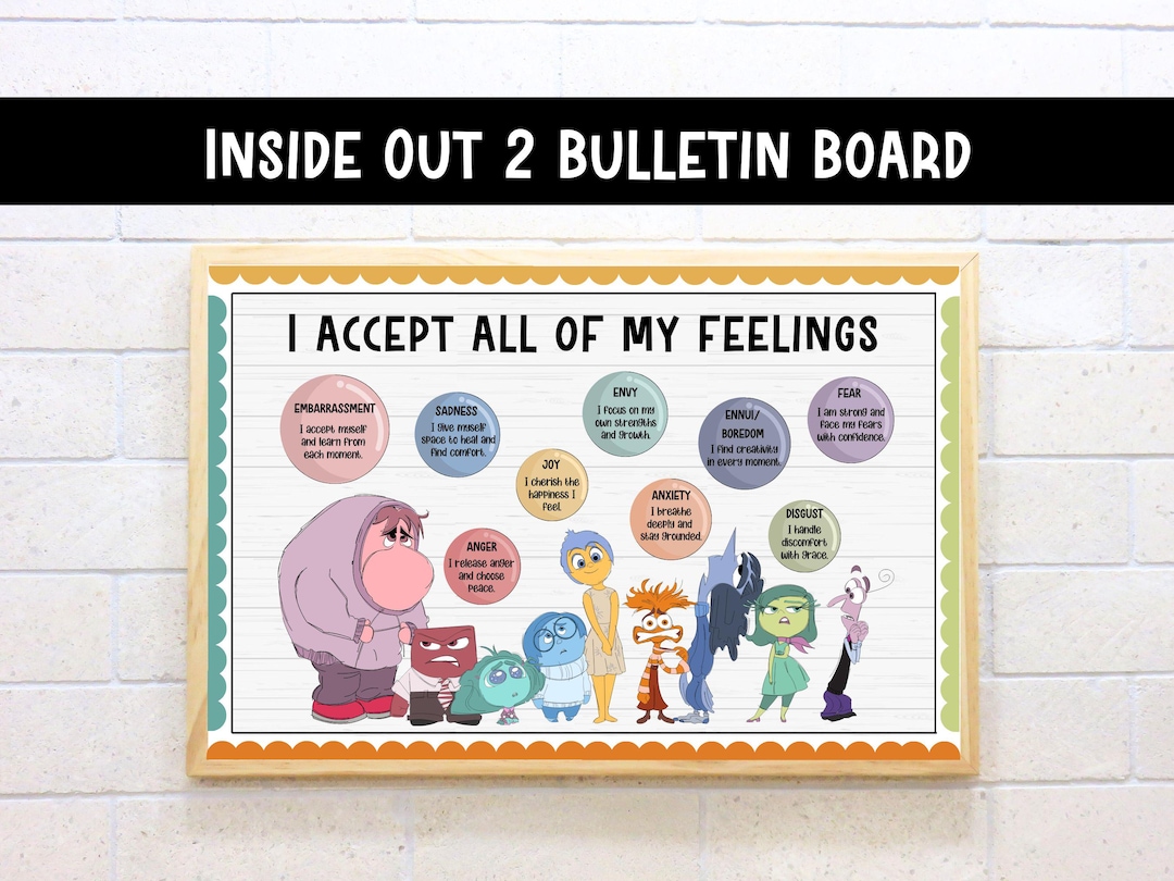Inside Out 2 Bulletin Board Kit for School Counselors, Classroom ...