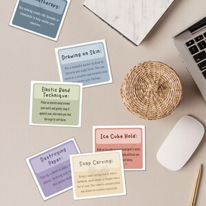 Self-Harm Coping Skill Cards for Teens - Depression and Anxiety Support image 5