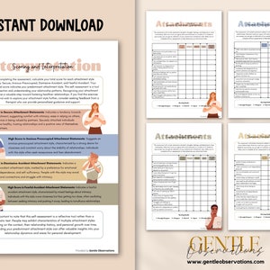 Attachment Style Quiz Attachment Theory Therapy Worksheets Self