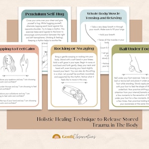 Somatic Therapy Cards: Nervous System Coping Skills (Instant Download) image 3