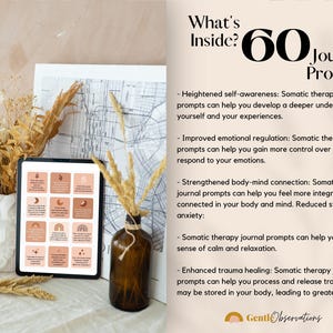 Somatic Awareness Journal Prompts, PTSD Therapy Cards (Digital Download) image 2