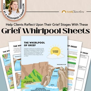 Grief and Loss Therapy Bundle, Grief and Loss Worksheets, Narrative Therapy, Conversation Cards, Kids Coping Skill Toolbox, Therapy Sheets image 5