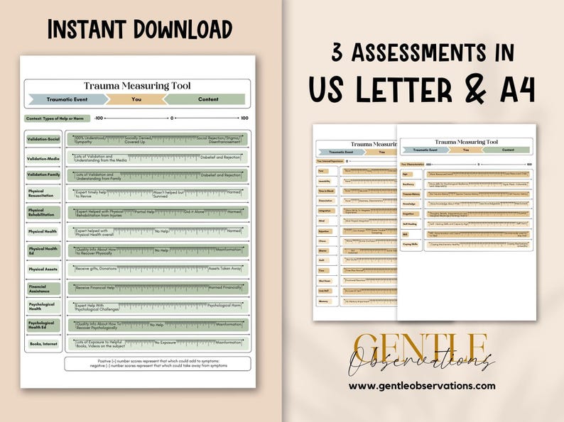 Complex Trauma Communication Tool & Trauma Therapy Assessment for Counseling, Processing C-PTSD Worksheets, Trauma Reaction Worksheets image 7