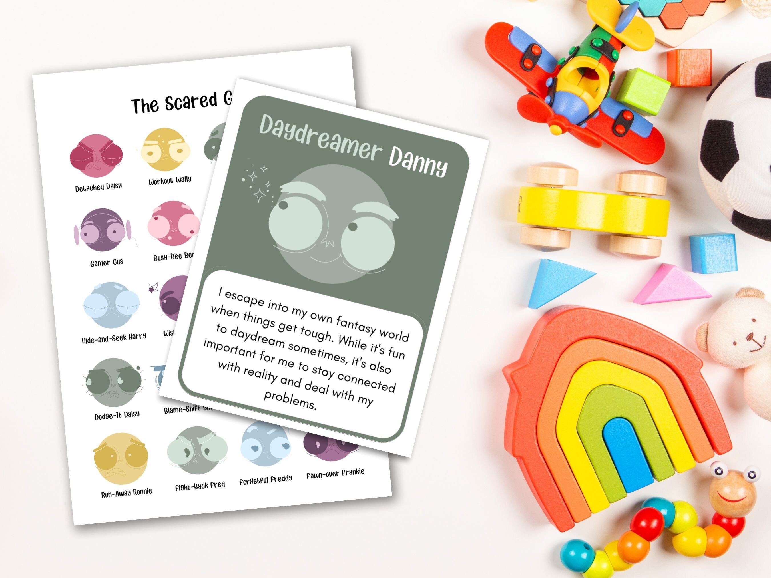 Trauma Reaction Cards for Kids, Identifying Trauma Survival Patterns ...