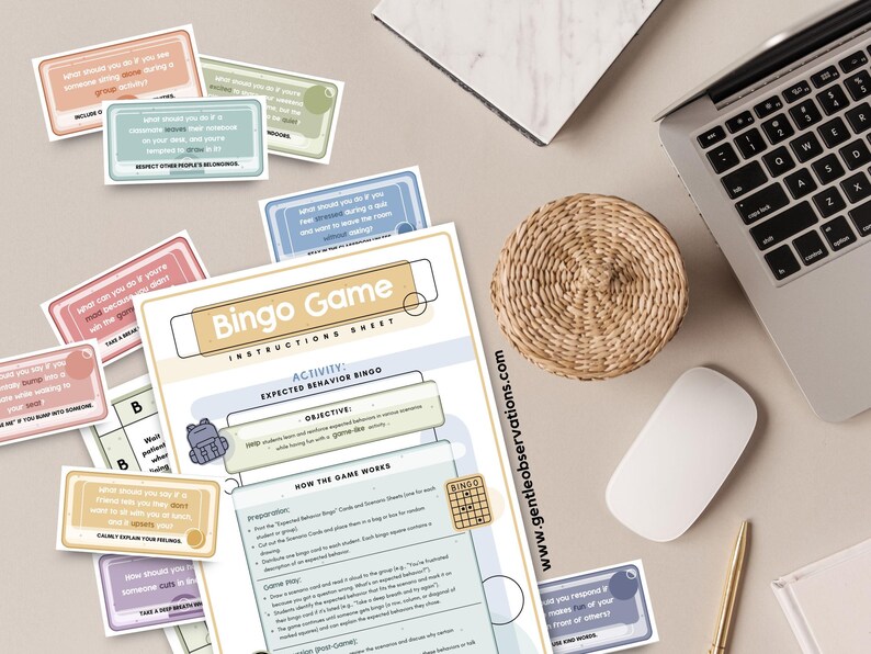 Impulse Control Bingo Game for Classroom Management, Positive ...
