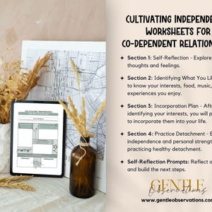 Self-Awareness Worksheets for Co-Dependent Relationships, Finding Yourself In Co-Dependent Relationships, Codependency Therapy Worksheets image 2