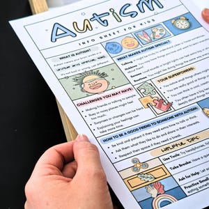 Autism Info Sheets for Kids & Teens, Psychoeducation Autism Worksheets, Neurodivergent Resource, ASC Worksheet, Autism Spectrum Condition image 2