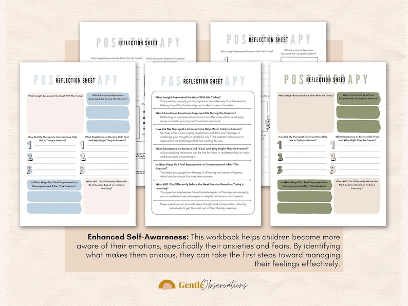 Post Therapy Reflection Worksheets, Therapy Progress Tracker, Therapy Office Forms, Post Therapy Journal Prompts, Coping Skills Sheets image 3