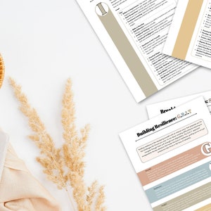 Building Resilience Psychoeducational Worksheets and Coping Skills List ...