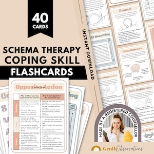 Vaardigheidskaarten schematherapie: DGT-vaardigheden, somatische therapie, scripts voor reparenting, doelen stellen, journaalprompts, ademhaling en meer