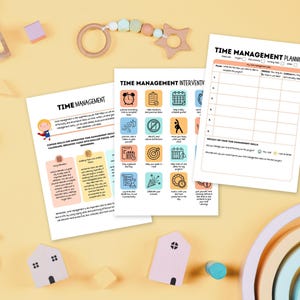 Kids Time Management Worksheets, ADHD Worksheets, ADHD Planner, Executive Functioning Skills, Social-Emotional Learning, School Counselor image 2