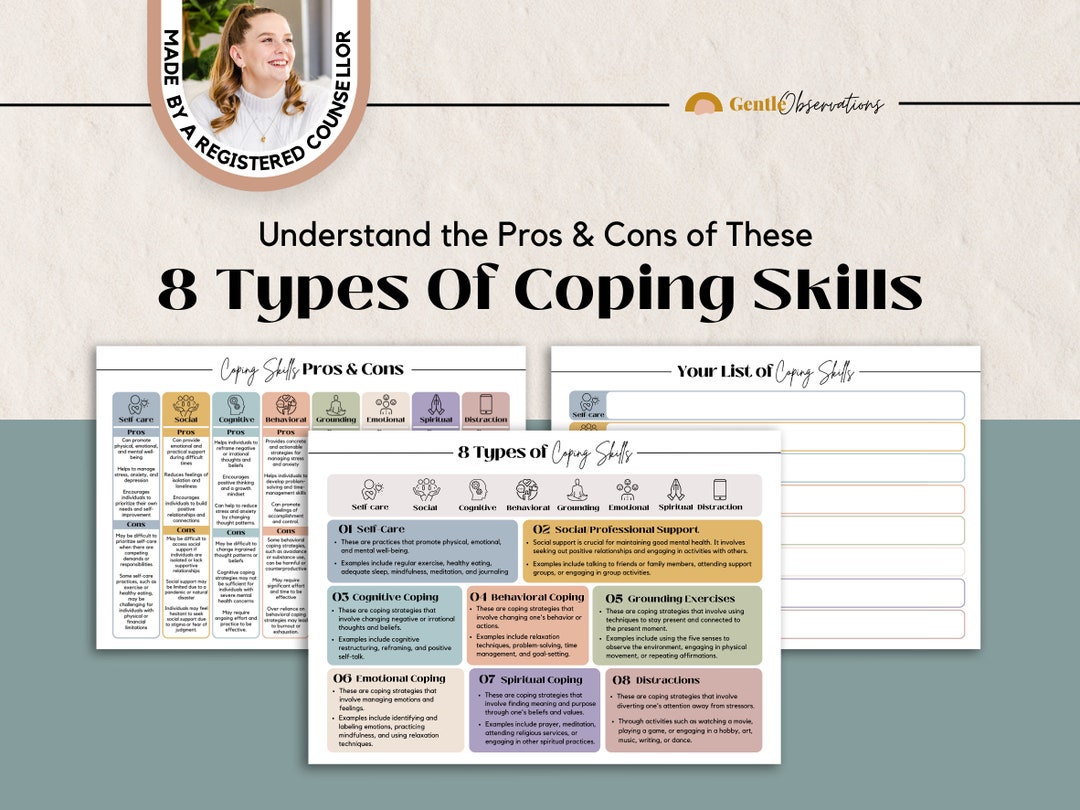 8 Types of Coping Skills Toolkit for Emotional Regulation, Self-care