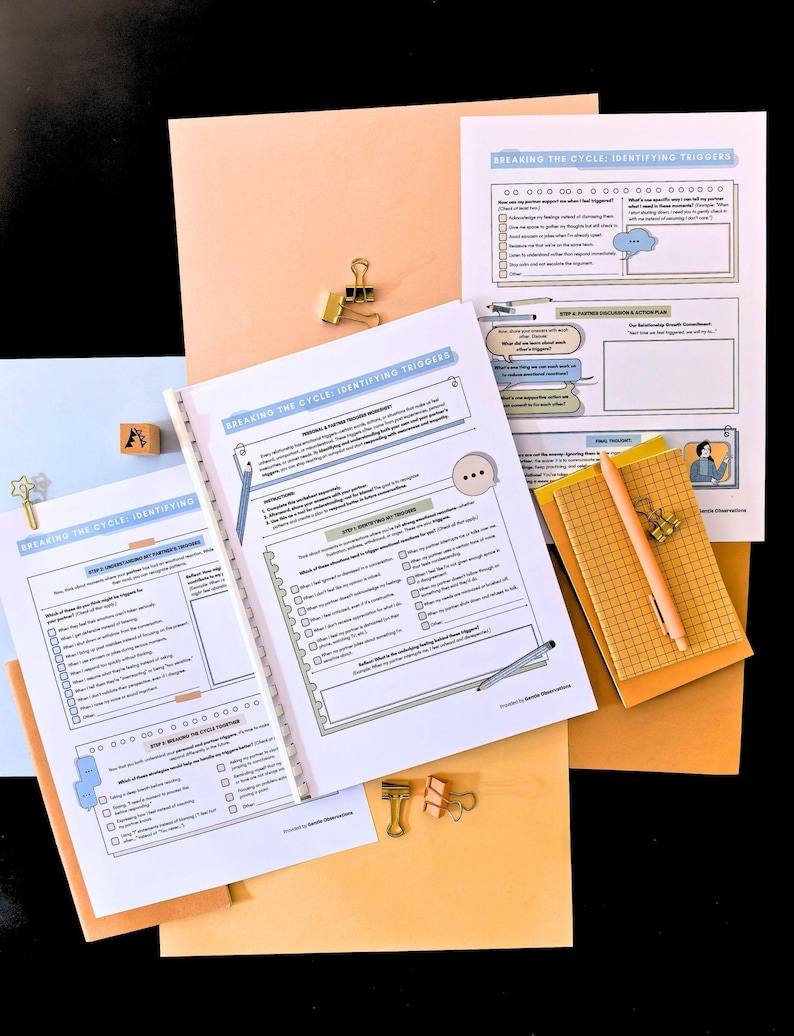 Couples Therapy Workbook: Communication Styles, Boundary Setting - Digital Download image 3