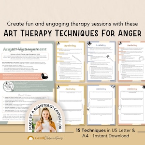 Anger Management Art Therapy Techniques for Teens and Adult Group Counseling Sessions, Emotional Regulation Art Therapy Intervention Ideas