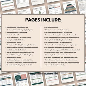 Gottman Method Couples Therapy Workbook, Relationship Counseling Printable, Marriage Communication and Conflict Resolution Tool image 5