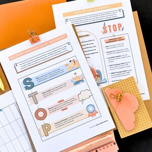 Impulse Control Worksheets for ADHD Teens & Adults: Executive Functioning Worksheets, ADHD Therapy Worksheets, Emotional Regulation Sheets image 7