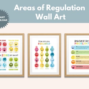Zones of Regulation Bundle, Bulletin Board, Calming Corner Kit, Coping Skills Bundle for School Counselor Decor, Emotional Regulation, SEL image 9