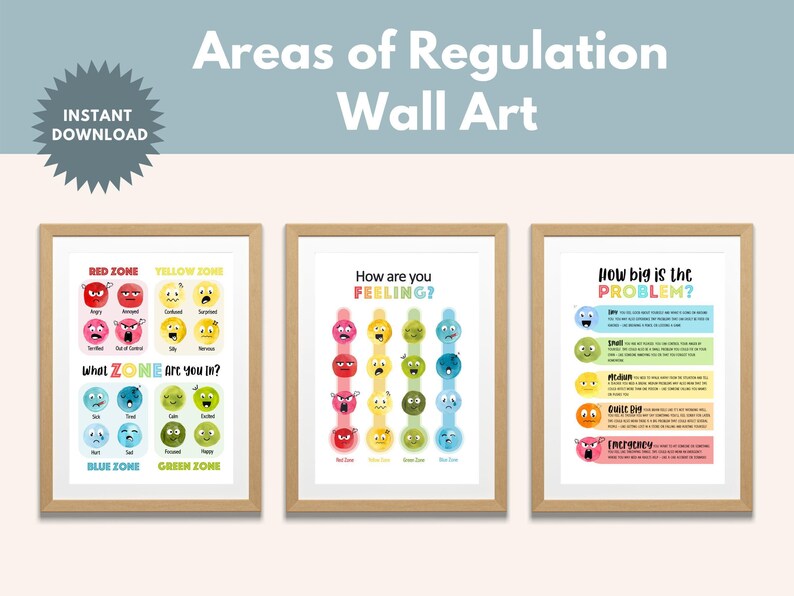 Zones of Regulation Bundle, Bulletin Board, Calming Corner Kit, Coping Skills Bundle for School Counselor Decor, Emotional Regulation, SEL image 9