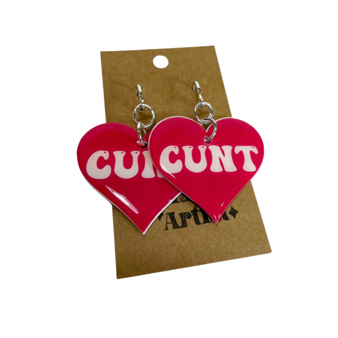 Meme Earrings Funny Earrings Cunt Earrings Weird Earrings Etsy