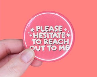 Introvert Button Badge or Fridge Magnet, Relatable Funny Pin Gift