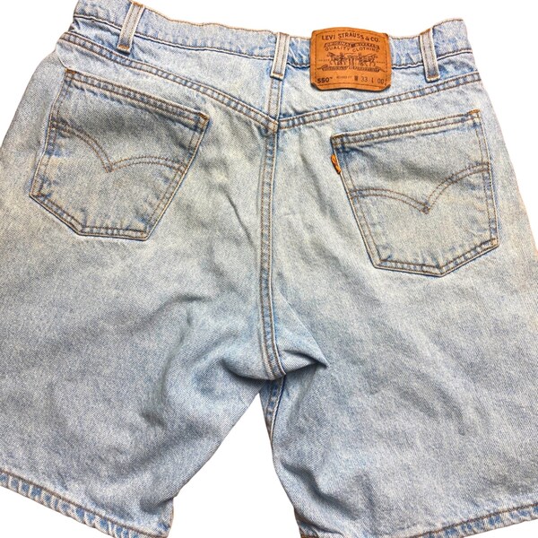 Vintage 60s Levi's  550 women jorts jean shorts orange tag  high rise relaxed 33