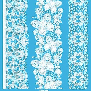 Intricate Flower Butterfly Lace White Henna Style White Temporary Tattoo Sheet