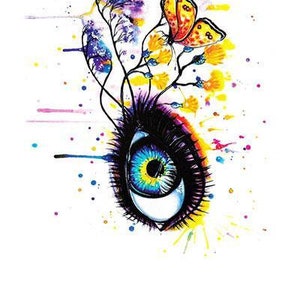 Blue Eye And Butterflies Best Temporary Tattoos