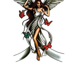Angel With Butterflies Best temporary Tattoos