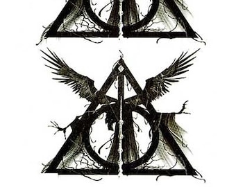 Wings on The Deathly Hallows Best Temporary Tattoos