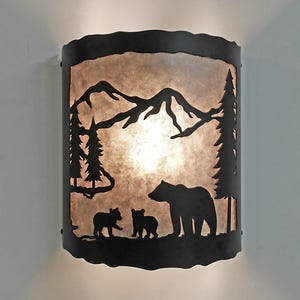 Rustic and Log Cabin Lighting with Bear, Moose, Deer & More - Made In America - Indoor and Outdoor Lighting- 16 Designs