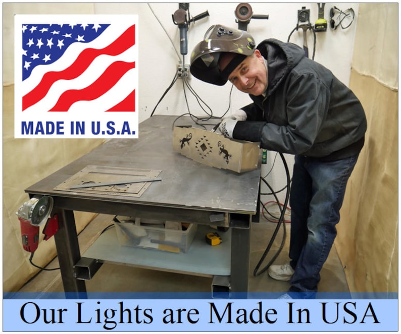 We design and make all of our own lighting fixtures.