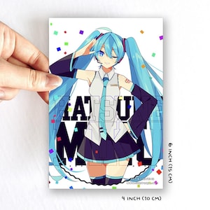Vocaloid Hatsune Miku-briefkaart [Riyumii]