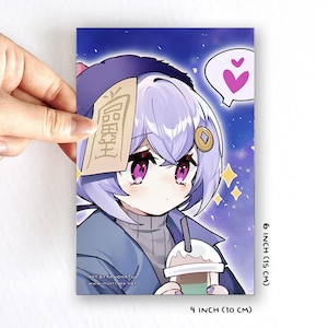 Carte postale Qiqi café Genshin [Kanomatsu]